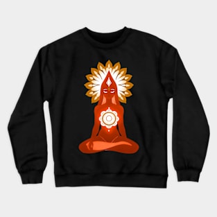 Aura Orange Meditation 01 Crewneck Sweatshirt